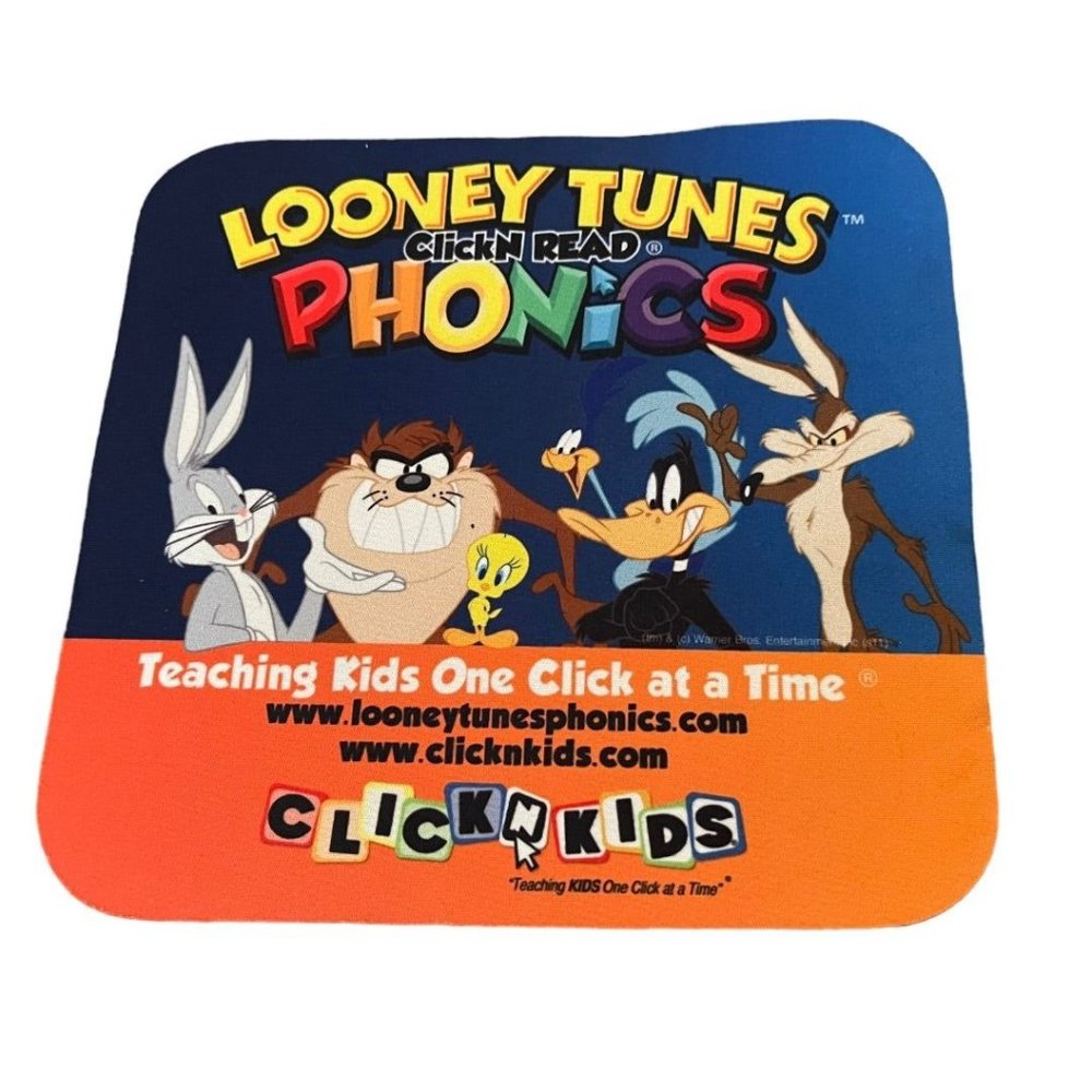Looney Tunes ClickN Read Phonics Mouse Pad 8" x 7" Bugs Bunny Tweety